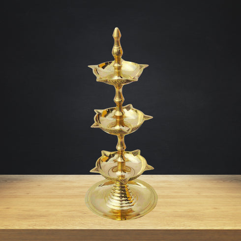 Brass 3 Step Murga Stand Deepak 0.32Kg